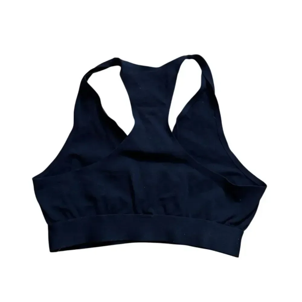 Free People Women's Blaze it Up Racerback Sports Bra in Black Size M/L